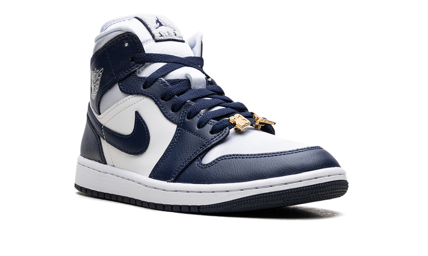 Jordan 1 Mid WMNS "Football Grey White Midnight Navy" FZ8777 044