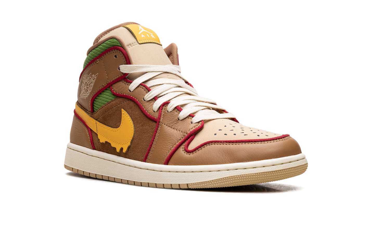 Jordan 1 Mid SE "Cheeseburger" IB7403 224