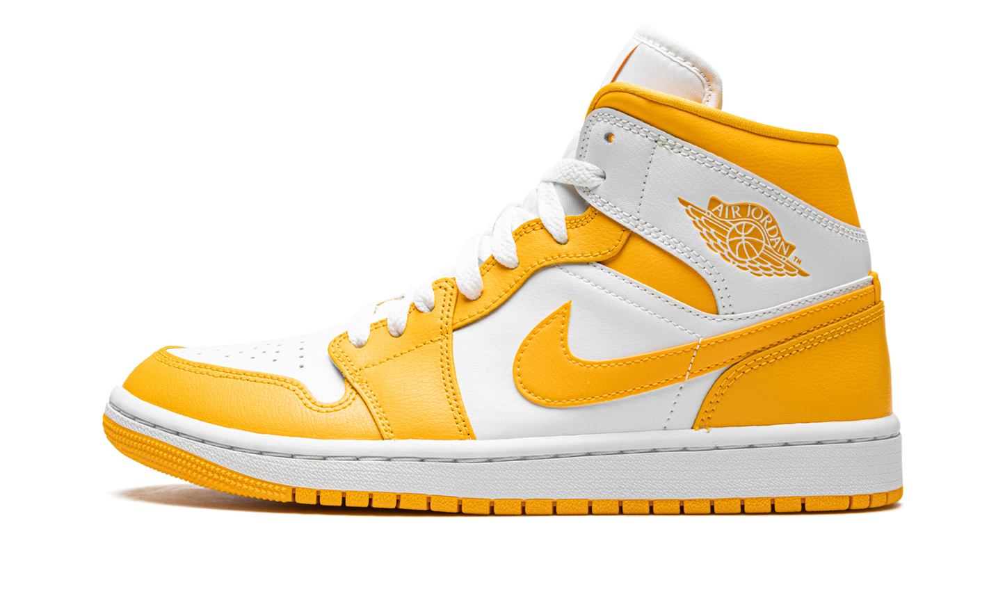 JORDAN 1 MID WMNS "White / University Gold" BQ6472 117