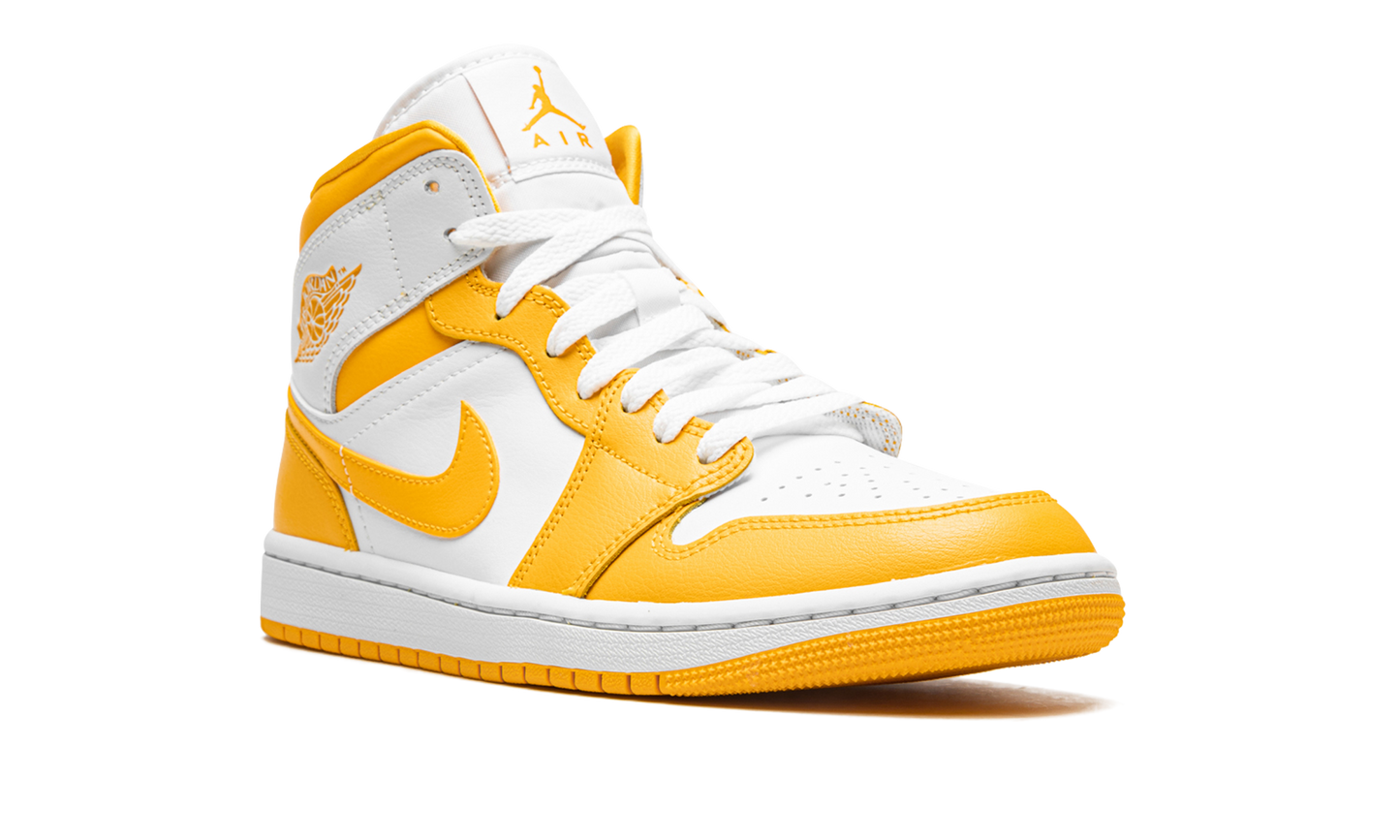 JORDAN 1 MID WMNS "White / University Gold" BQ6472 117