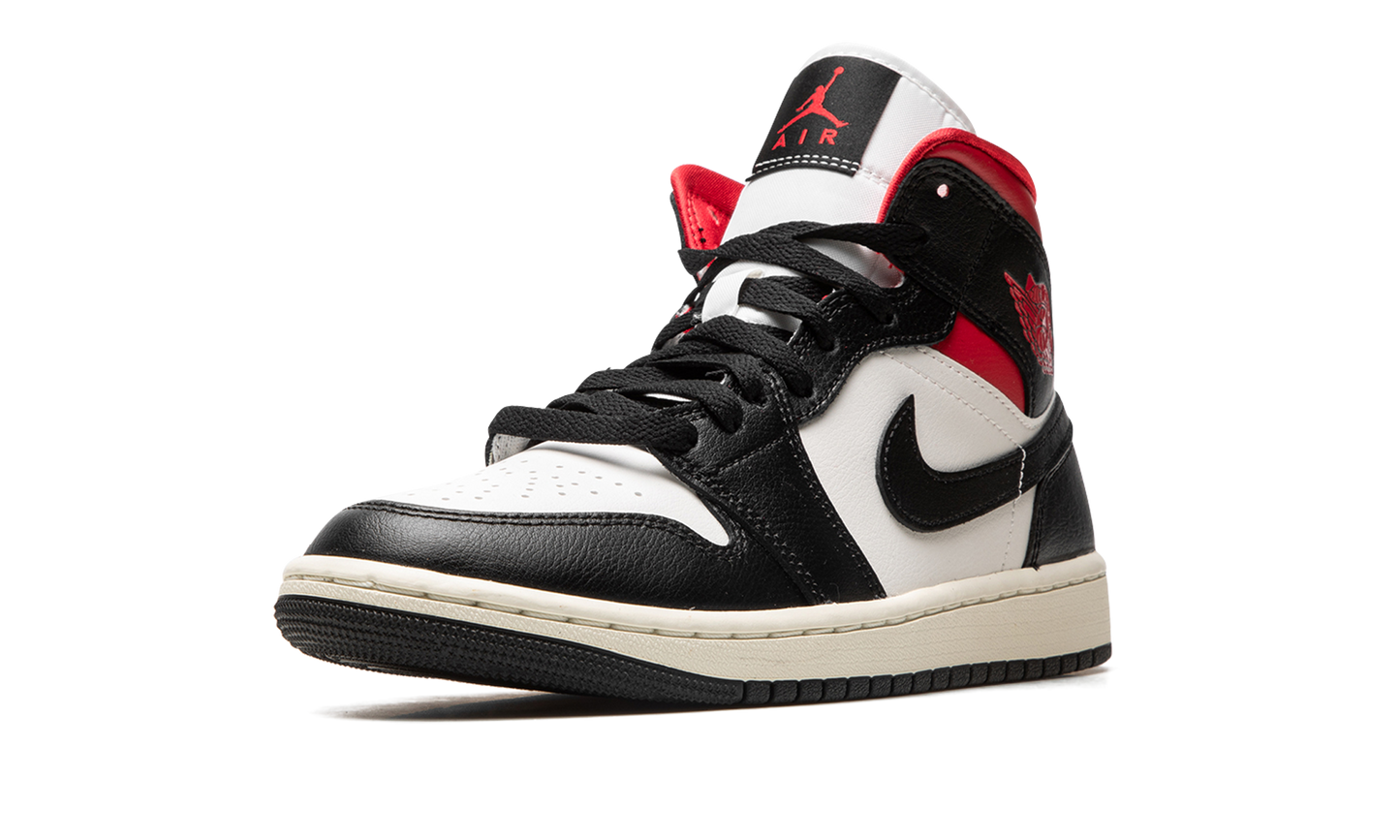 AIR JORDAN 1 MID WMNS "Black / Gym Red / Sail" BQ6472 061