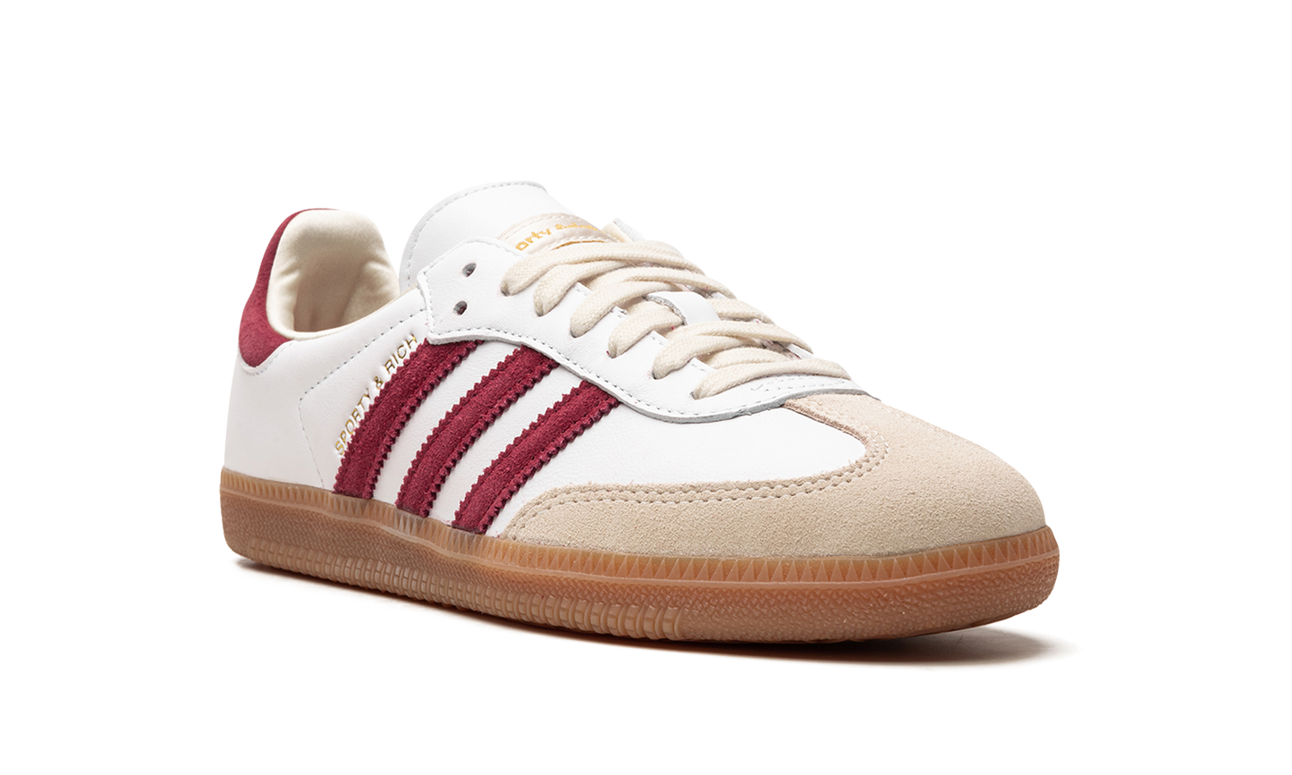 Samba OG "Sporty & Rich - White Core Burgundy"