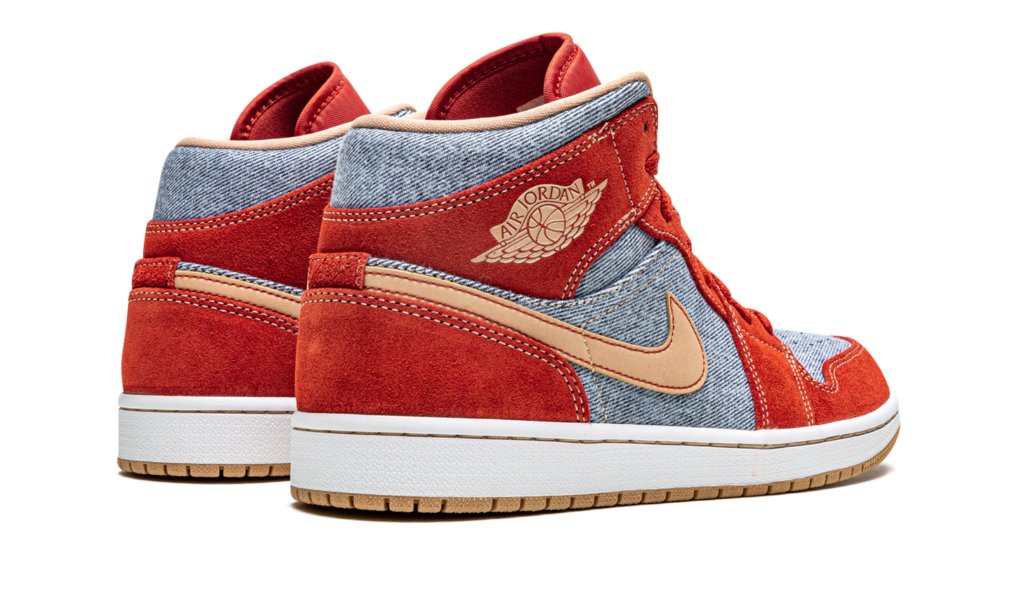 Air Jordan 1 Mid SE "Denim Red Suede" DM4352 600
