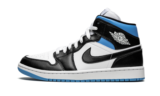 AIR JORDAN 1 MID WMNS "Black / White / University Blue" BQ6472 102