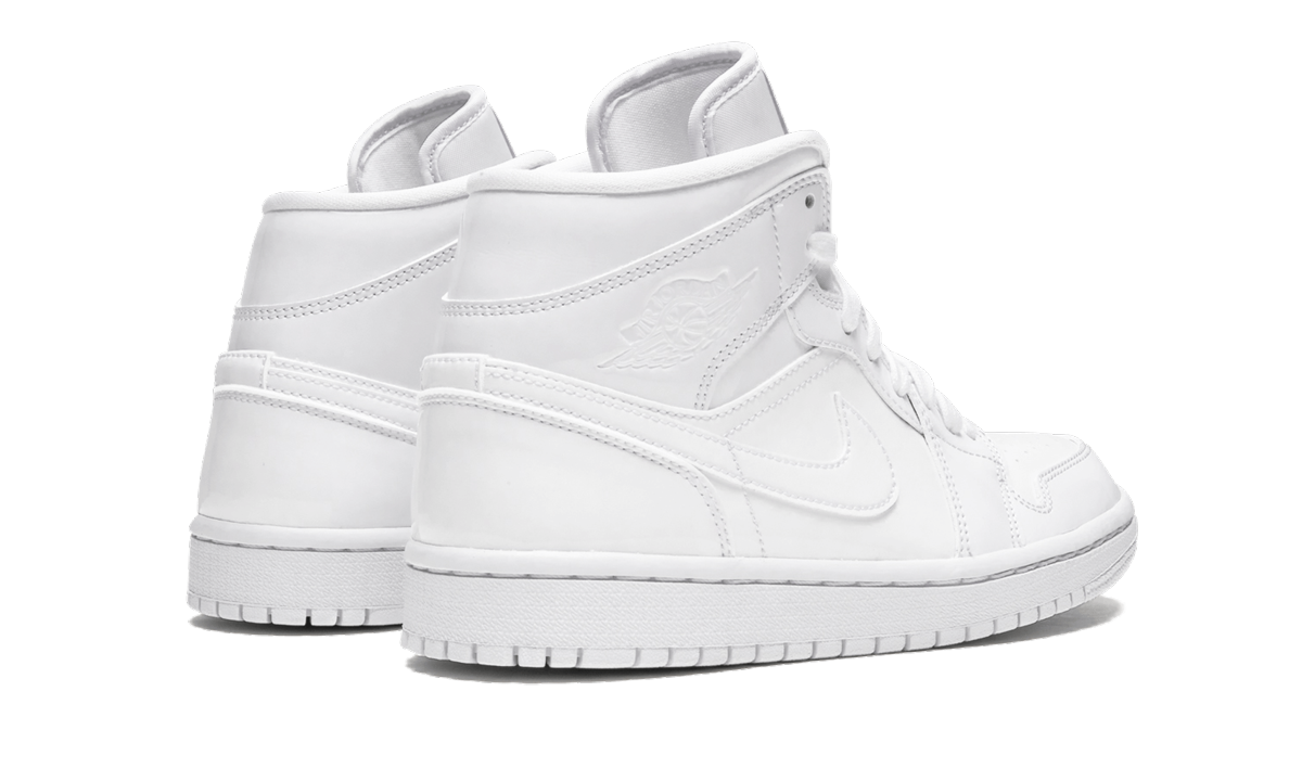 AIR JORDAN 1 MID WMNS "Triple White Patent Leather" BQ6472 111