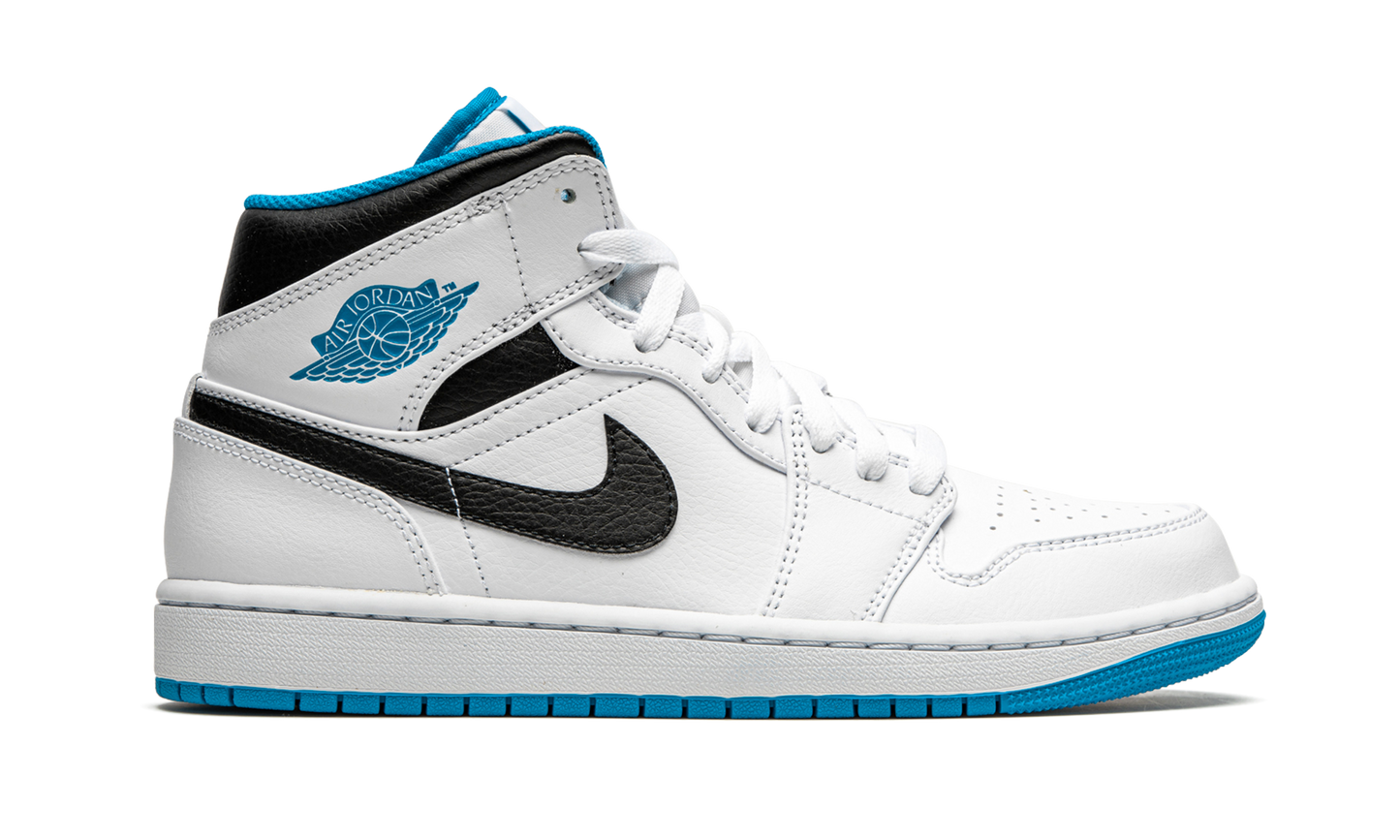 Air Jordan 1 Mid "White / Laser Blue" 554724 141
