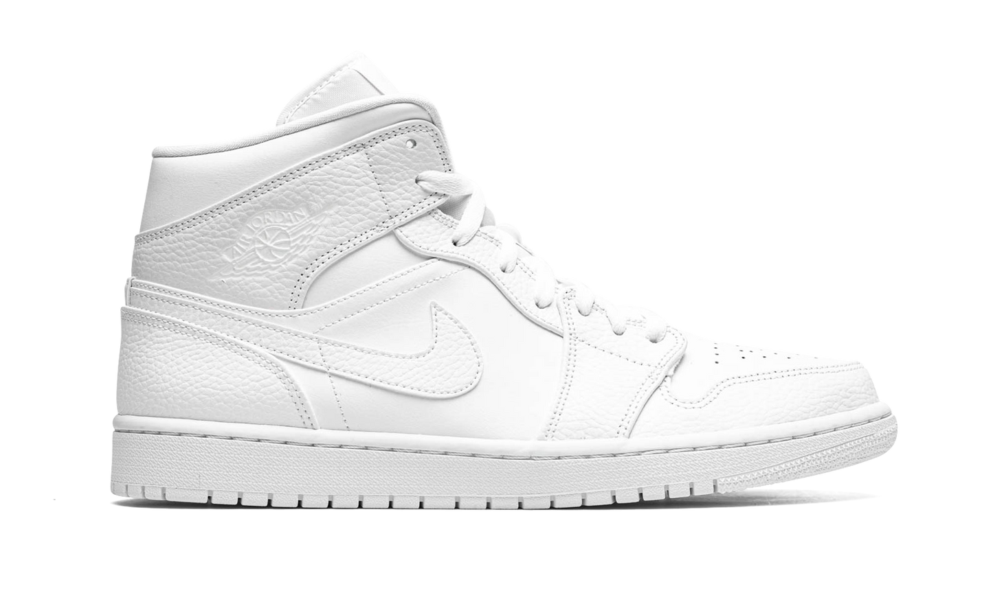 Air Jordan 1 Mid "Triple White" 554724 130