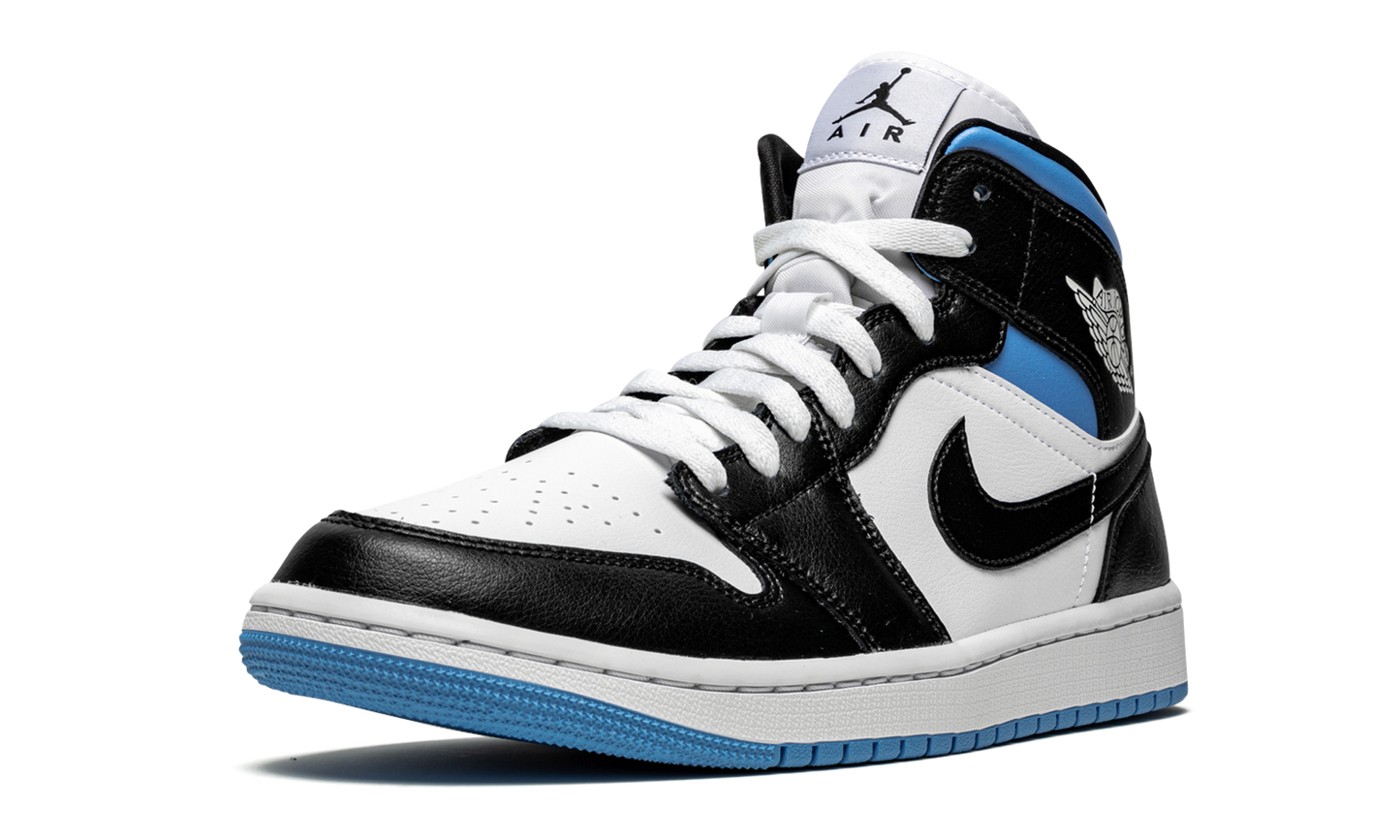 AIR JORDAN 1 MID WMNS "Black / White / University Blue" BQ6472 102