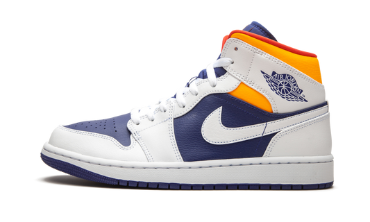Air Jordan 1 Mid "Royal Blue / Laser Orange" 554724 131