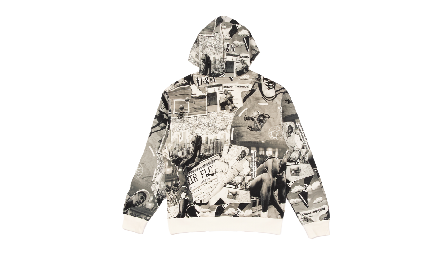 Brooklyn Fleece Printed Pullover Hoodie "BLACK" FV7297-010