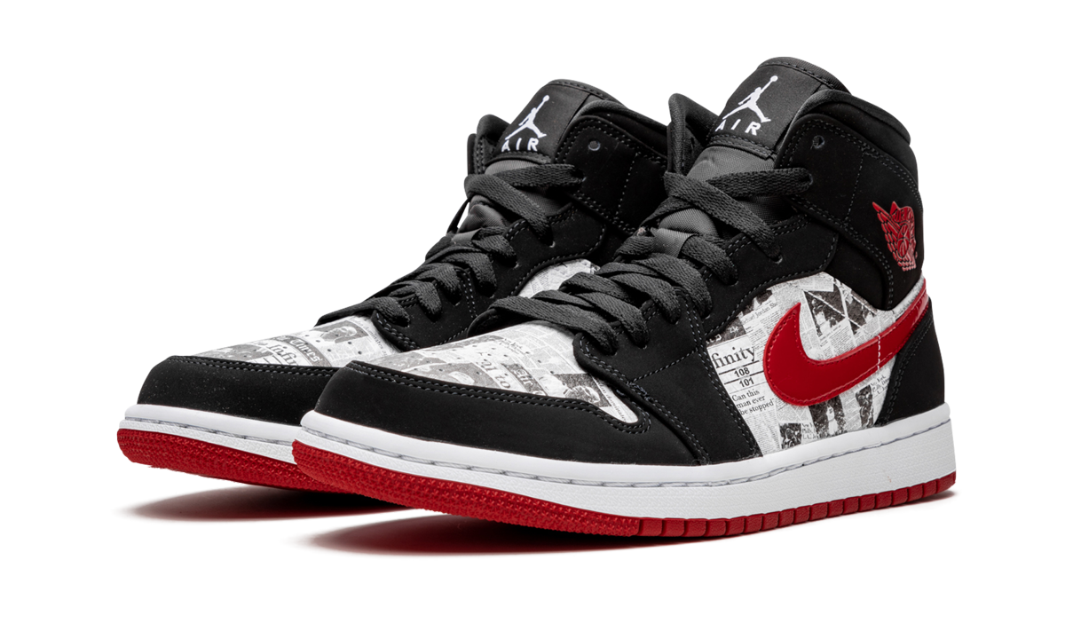Air Jordan 1 Mid SE "Newspaper Air Times" 852542 061