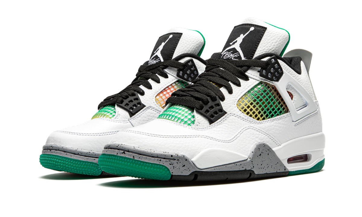 Air Jordan 4 Retro WMNS "Rasta - Lucid Green" AQ9129 100