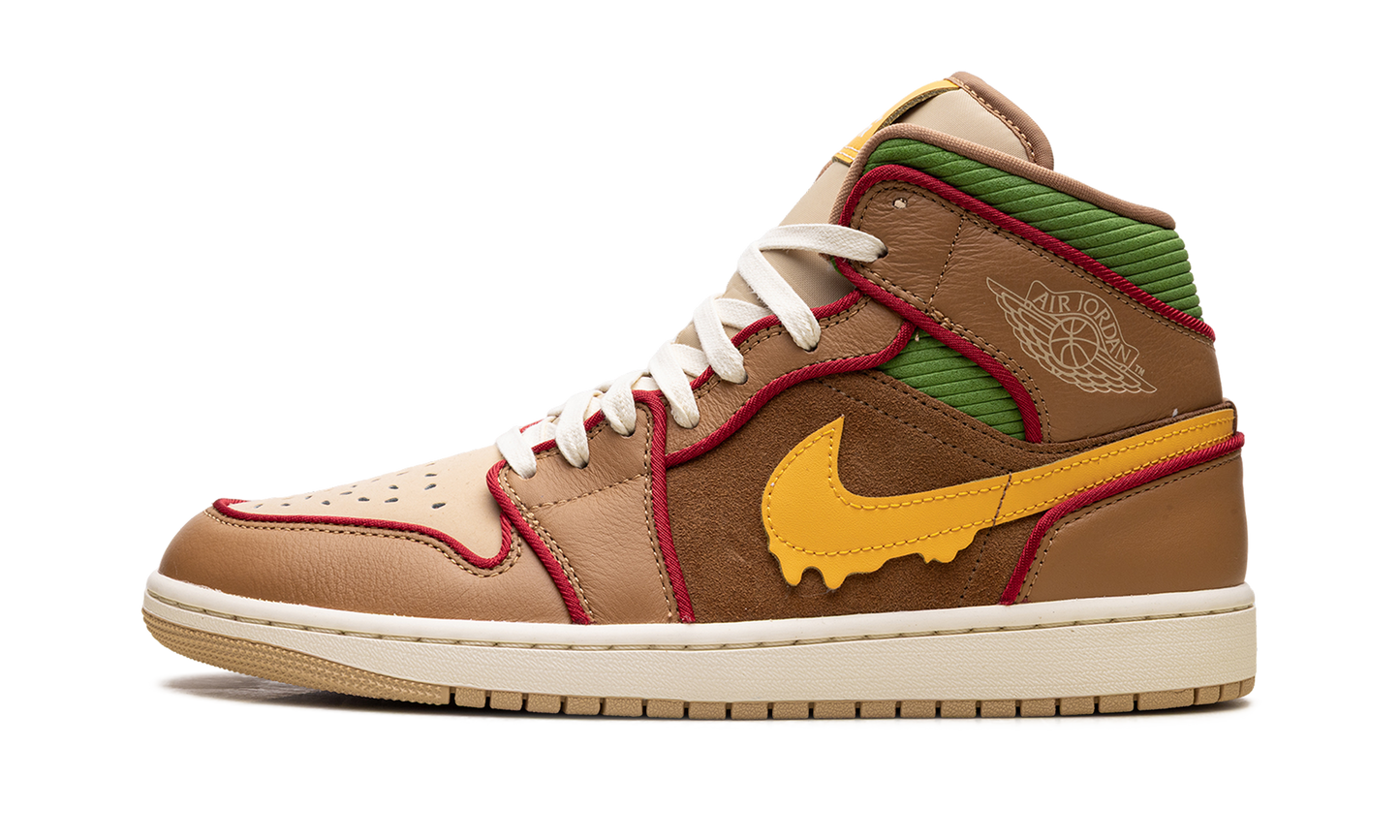 Jordan 1 Mid SE "Cheeseburger" IB7403 224