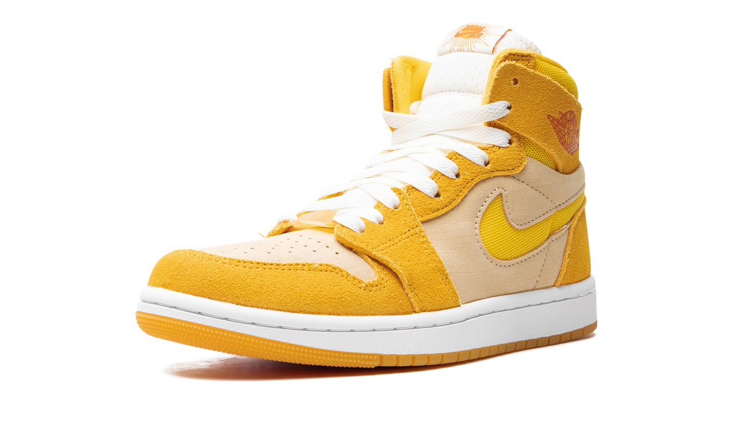 Air Jordan 1 Zoom Air CMFT 2 WMNS "Yellow Ochre/Tour Yellow-Pale Vanilla-Safety" FJ5743 700