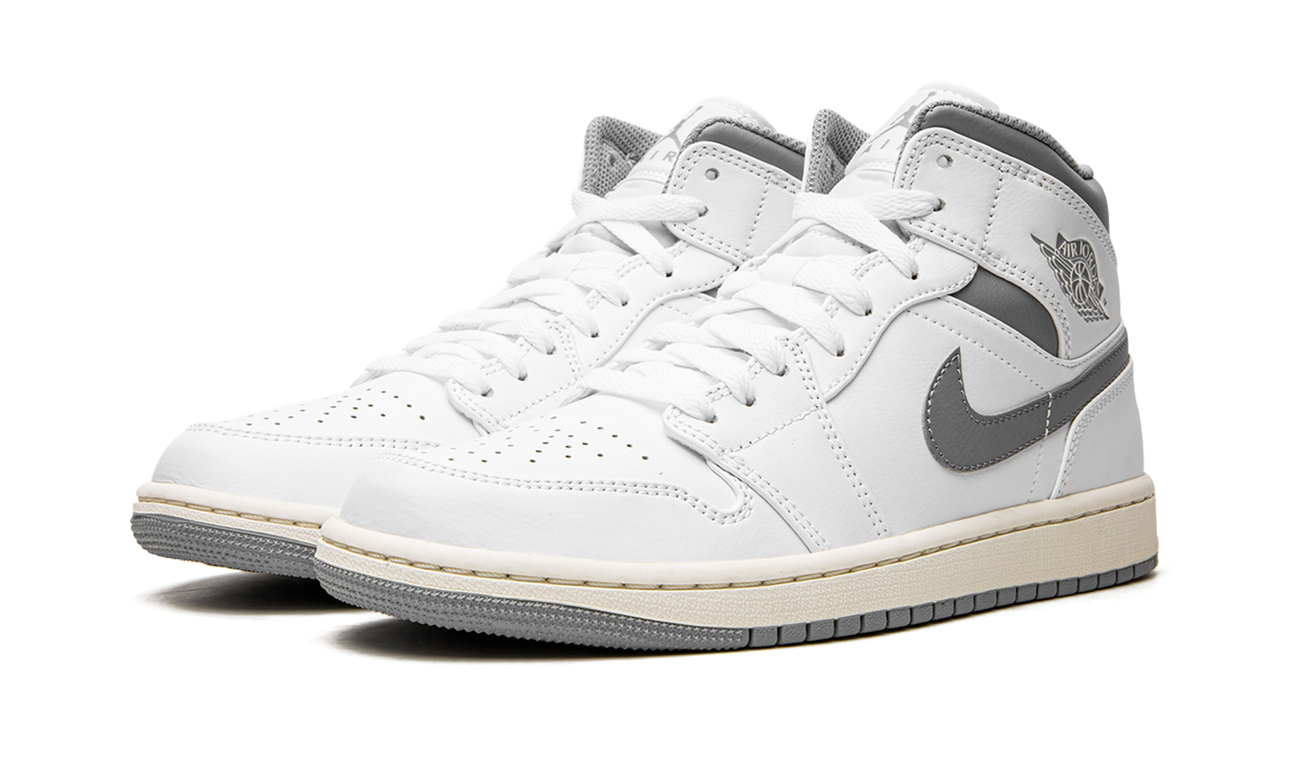 Air Jordan 1 Mid "White / Stealth Grey" 554724 135