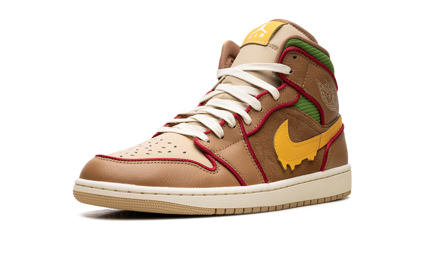 Jordan 1 Mid SE "Cheeseburger" IB7403 224