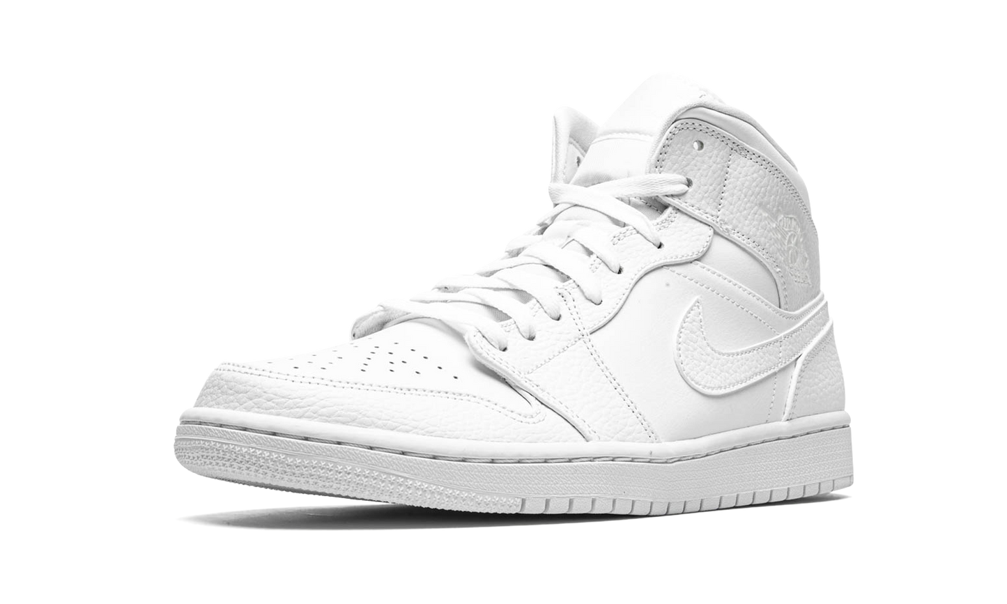 Air Jordan 1 Mid "Triple White" 554724 130