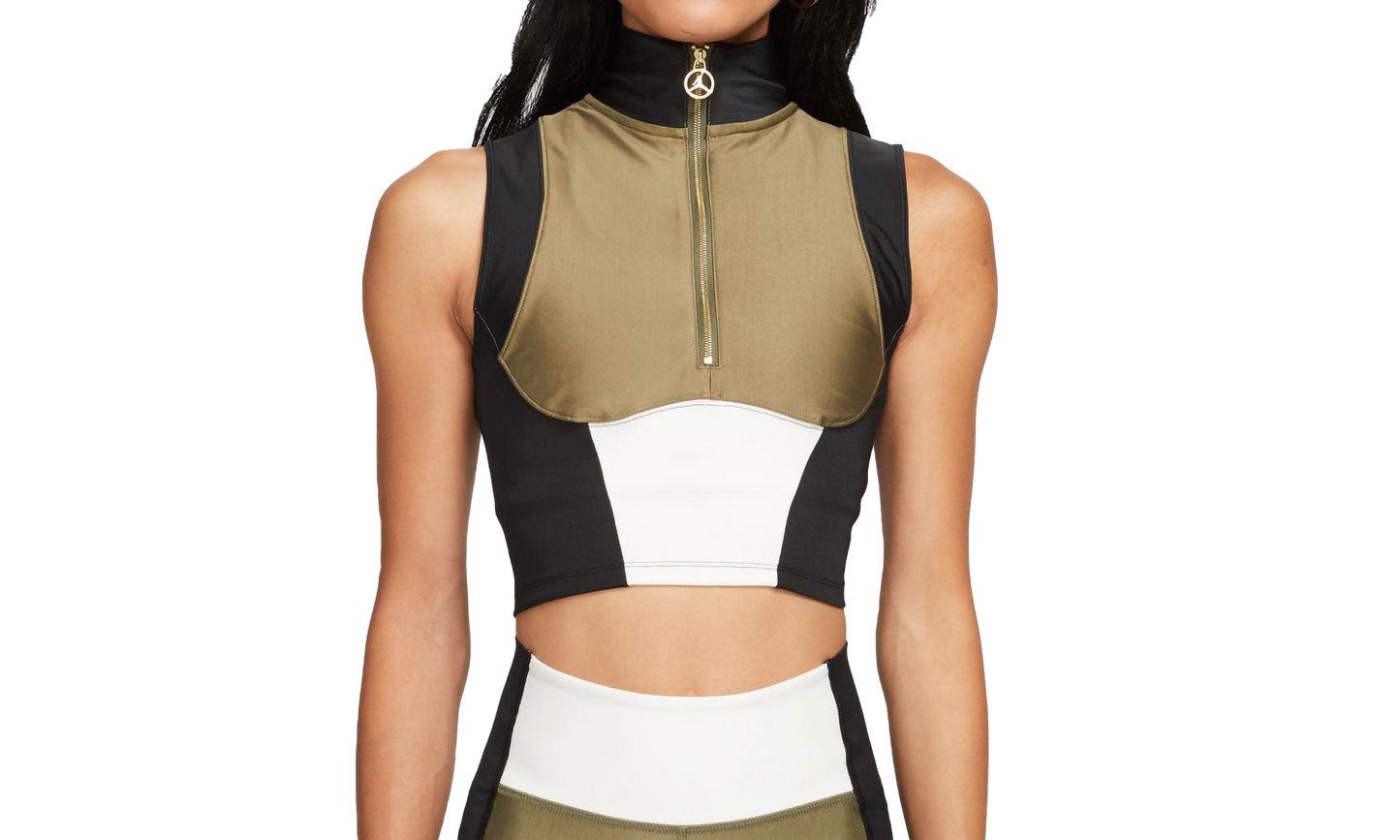 Air Jordan x Aleali May Women's Crop Tank Medium "Olive" dj0627 222