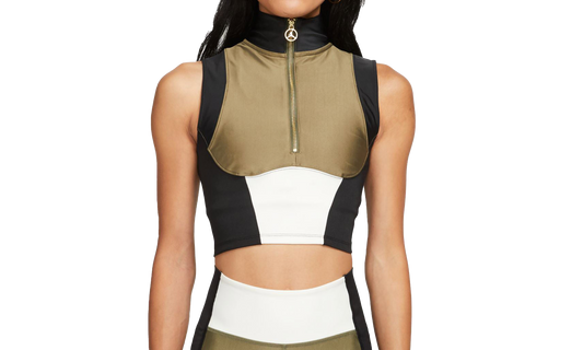 Air Jordan x Aleali May Women's Crop Tank Medium "Olive" dj0627 222
