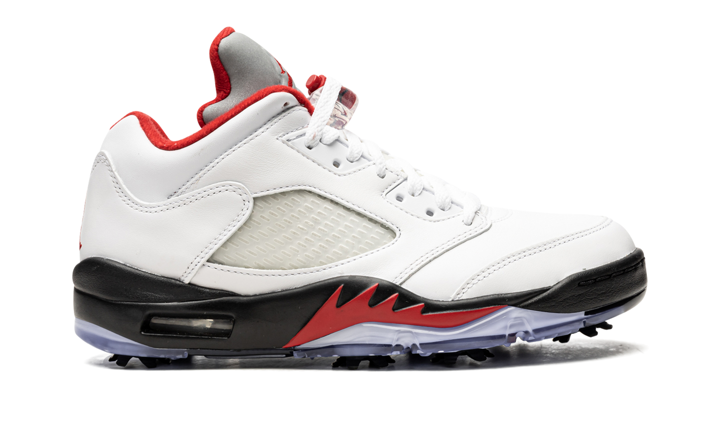 Air Jordan 5 Low Golf "Fire Red - Silver Tongue" CU4523 100
