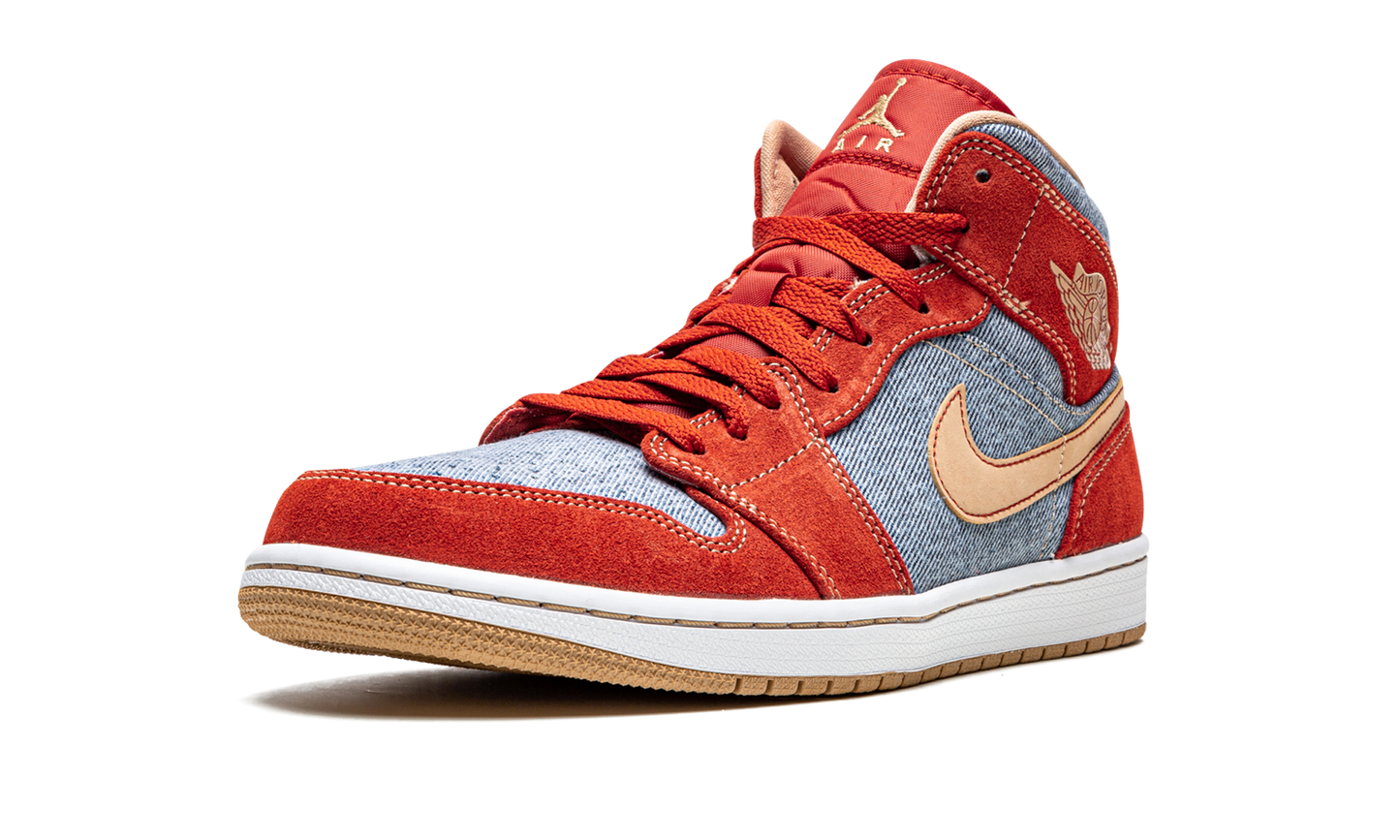 Air Jordan 1 Mid SE "Denim Red Suede" DM4352 600