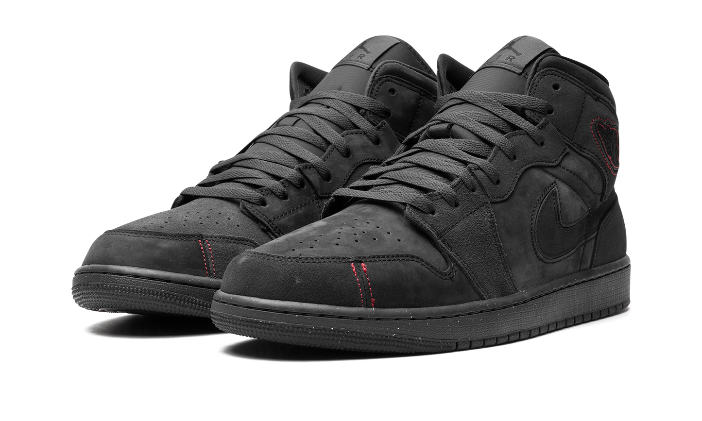 Air Jordan 1 Mid SE Craft "Dark Smoke Red" FD8634 001