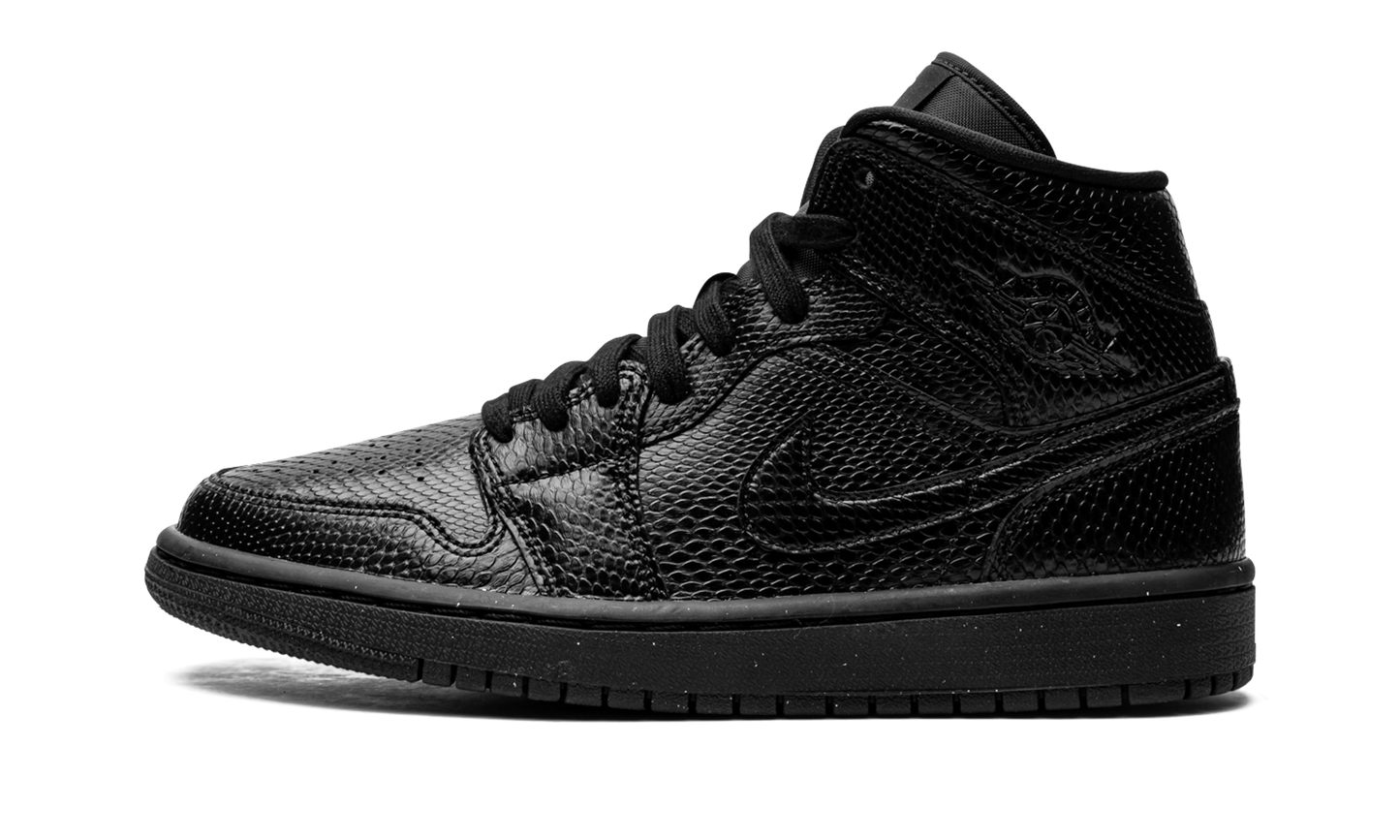 AIR JORDAN 1 MID WMNS "Black Snakeskin" BQ6472 010