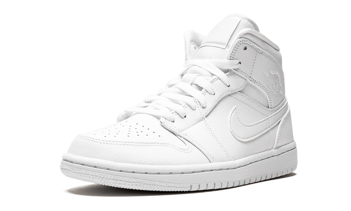 Air Jordan 1 Mid "Triple White" 554724 129