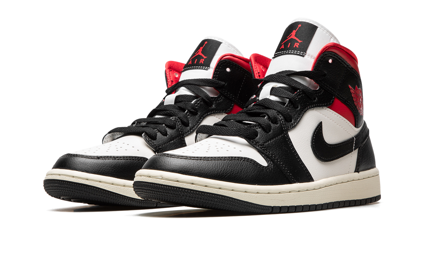 AIR JORDAN 1 MID WMNS "Black / Gym Red / Sail" BQ6472 061