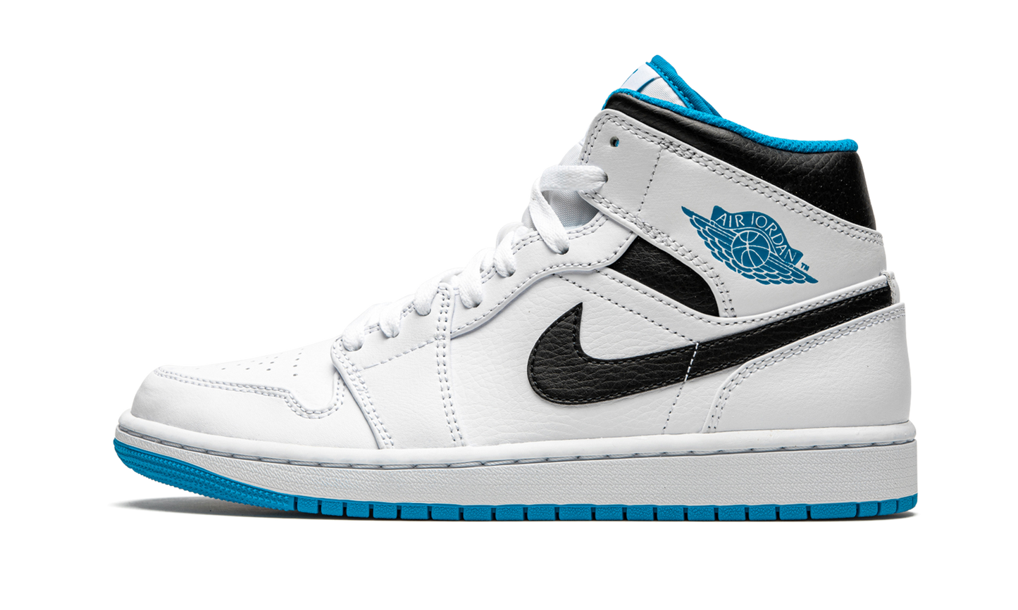 Air Jordan 1 Mid "White / Laser Blue" 554724 141