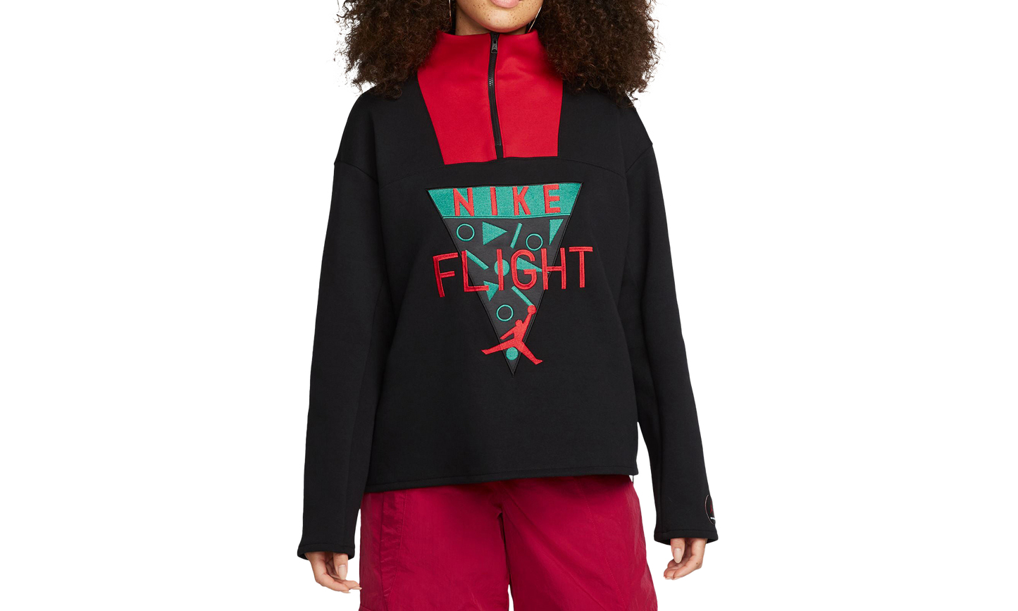 Jordan x Nina Chanel Abney Women's Funnel Neck Top "Black" do4156 010