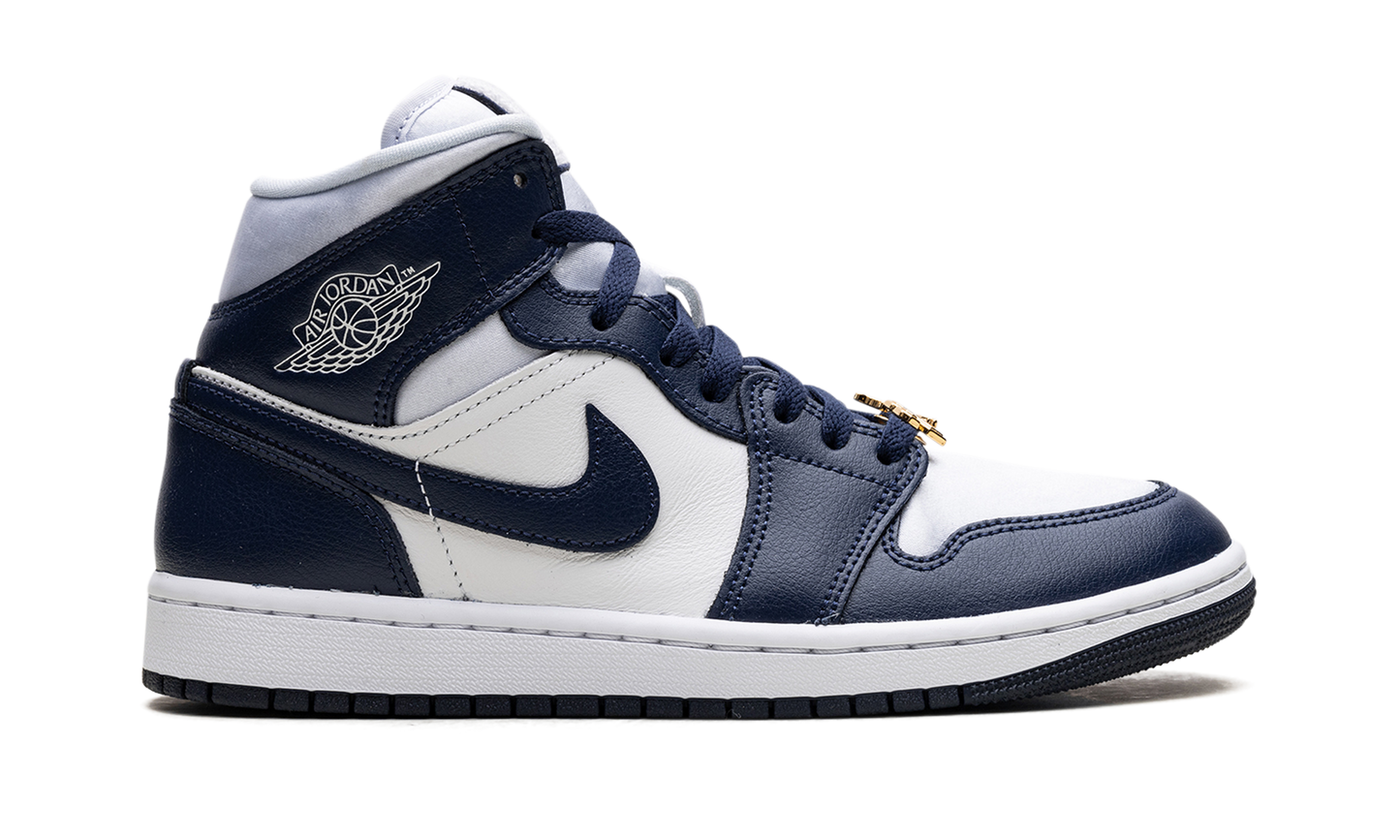Jordan 1 Mid WMNS "Football Grey White Midnight Navy" FZ8777 044