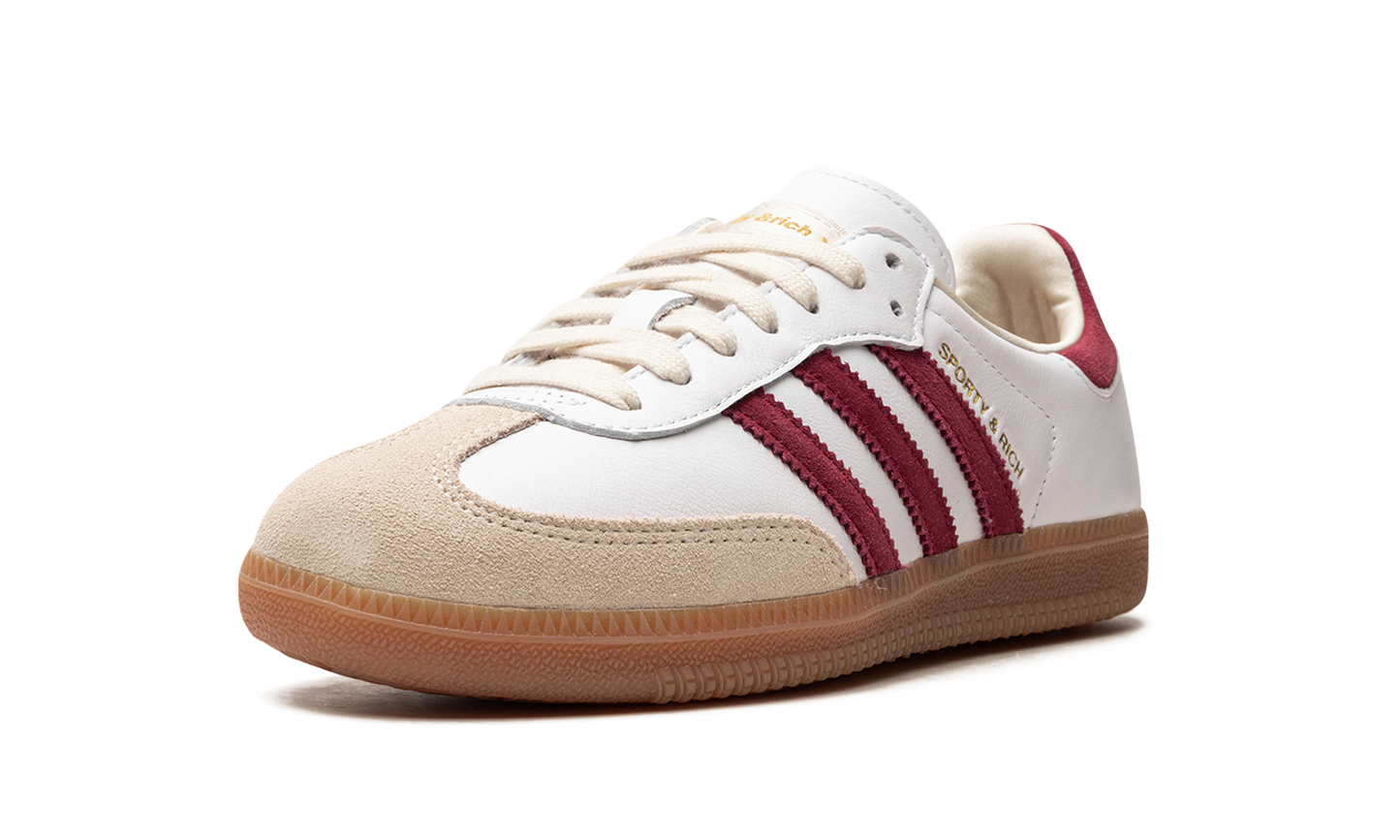 Samba OG "Sporty & Rich - White Core Burgundy"