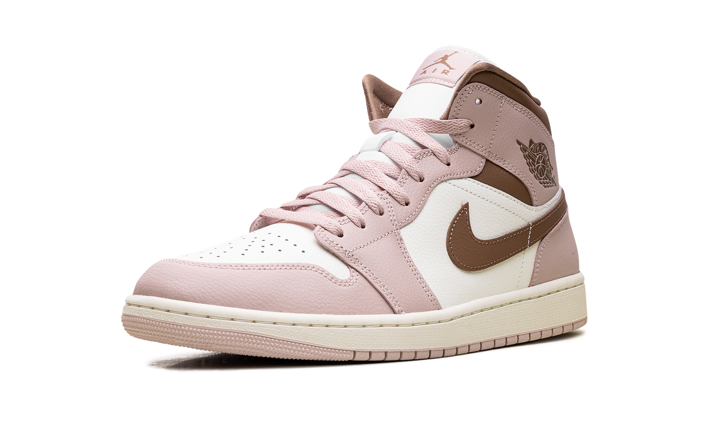 Jordan 1 Mid WMNS "Pink Oxford Brown" BQ6472 620