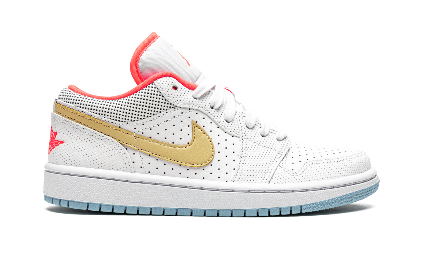 AIR JORDAN 1 LO SE WMNS "White / Sesame / Flash Crimson" DC9509 100